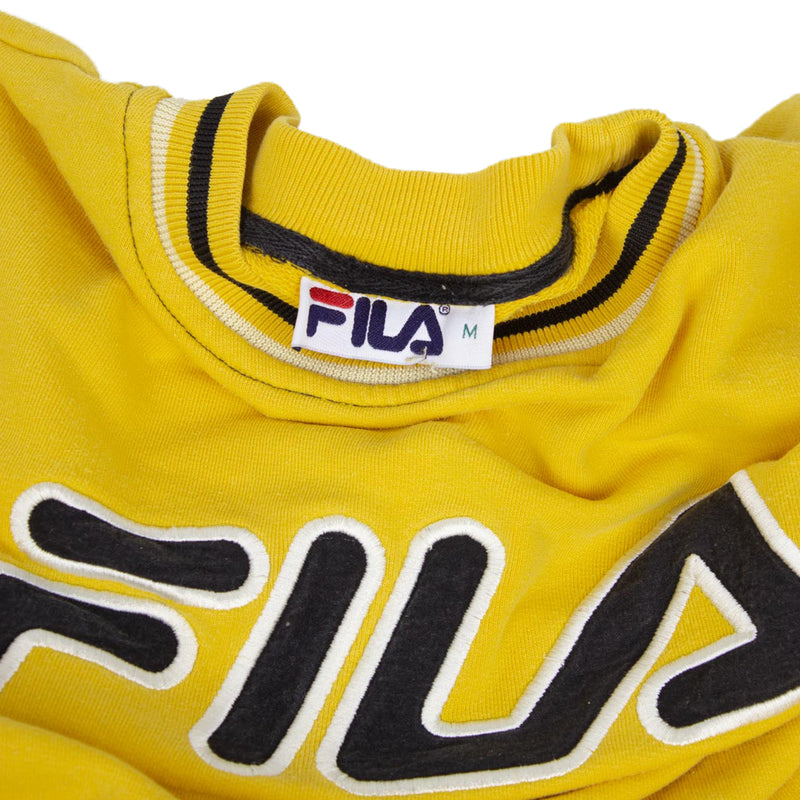 FILA 90s Embroidered Spellout Sweatshirt (M)