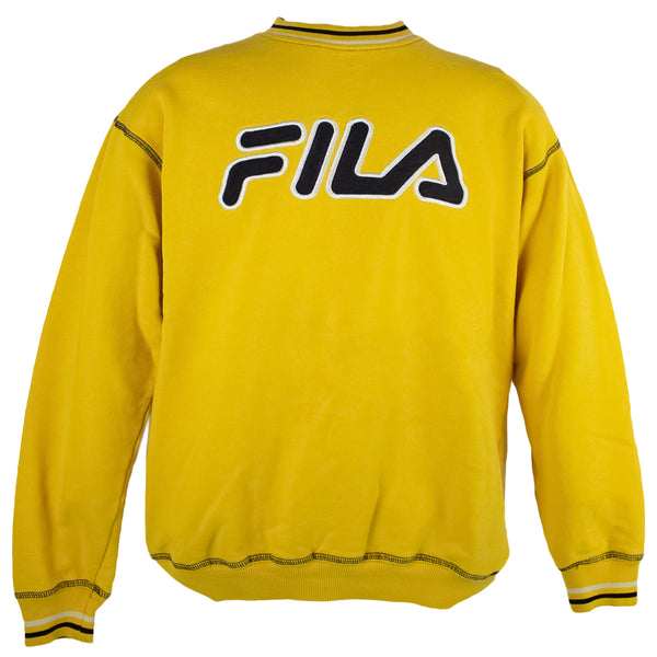 FILA 90s Embroidered Spellout Sweatshirt (M)