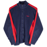 Umbro 90s Embroidered Small Logo Color Block Fleece Jacket (M)