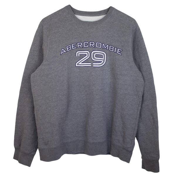 Abercrombie Spellout Sweater Grey (L)