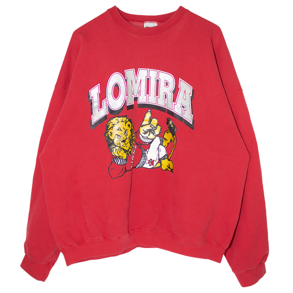 Lomira Lions Football Printed Sweater Red (2XL)