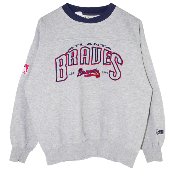 Lee Sport Atlanta Braves MLB Embroidered Sweater Grey (L)