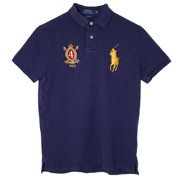 Ralph Lauren Polo Embroidered Big Logo Poloshirt Navy (S)