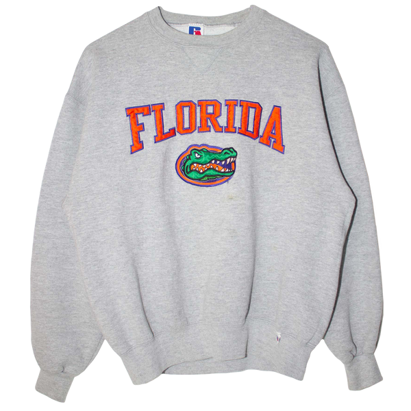 Russel Athletic Florida Gators Embroidered Spellout Sweater Grey (M)