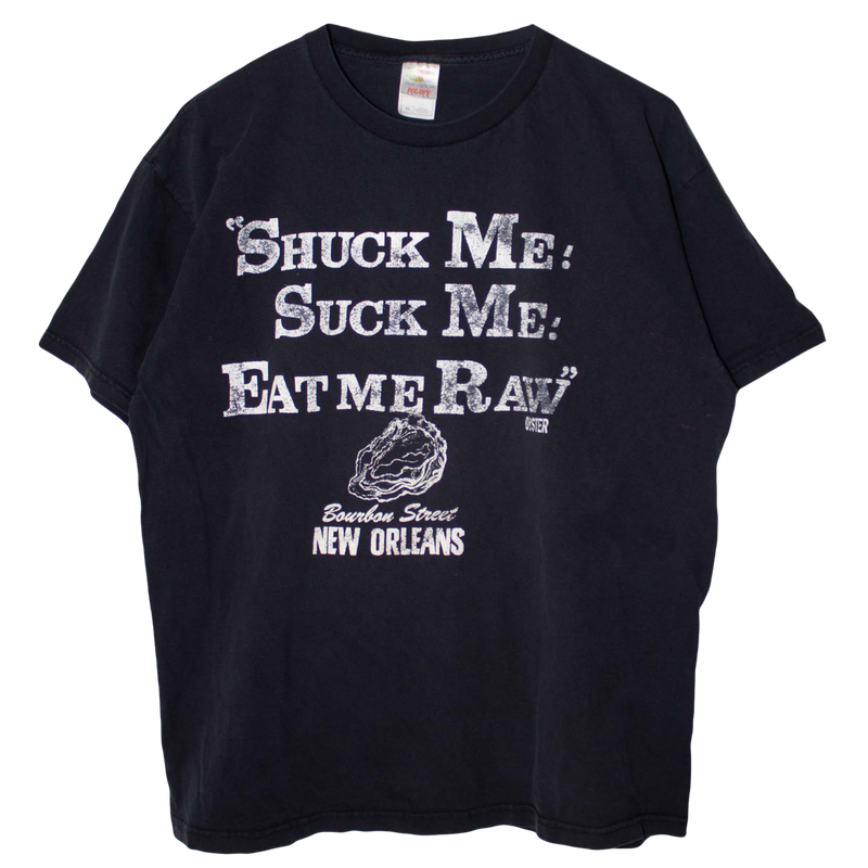Vintage USA Graphic Bourbon Street New Orleans T-Shirt Black (XL)