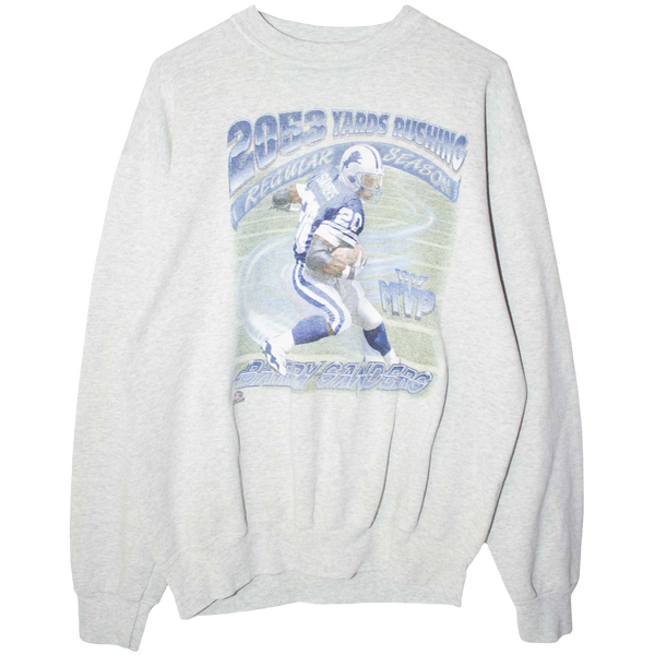 Vintage Printed 1997 Barry Sanders NFL Sweater Grey (XL)