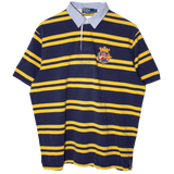 Ralph Lauren Embroidered Big Logo Striped Poloshirt Yellow/Navy (XL)