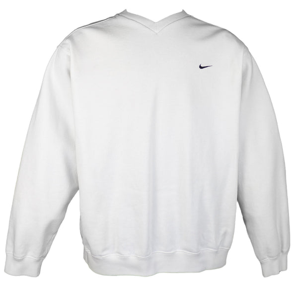 Nike 90s Red Tag Embroidered Small Swoosh Logo Sweatshirt (M)
