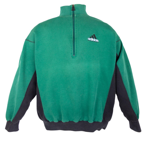 Adidas Equipment 90s Embroidered Spellout 1/4-Zip Sweatshirt (M)