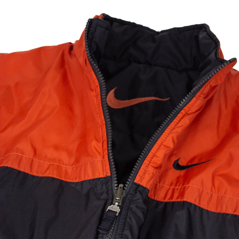 Nike 90s Embroidered Reversible Swoosh Logo Puffer Jacket (S)