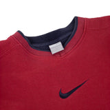 Nike 00s Embroidered Middle Swoosh Logo Sweatshirt (M)