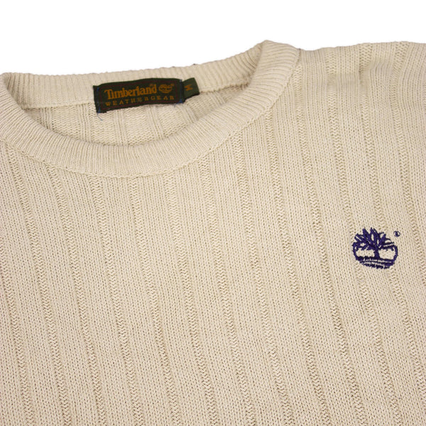 Timberland 90s Embroidered Small Logo Knit Sweatshirt (M)