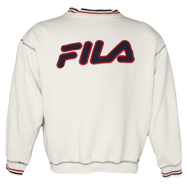 FILA 90s Embroidered Spellout Sweatshirt (S)