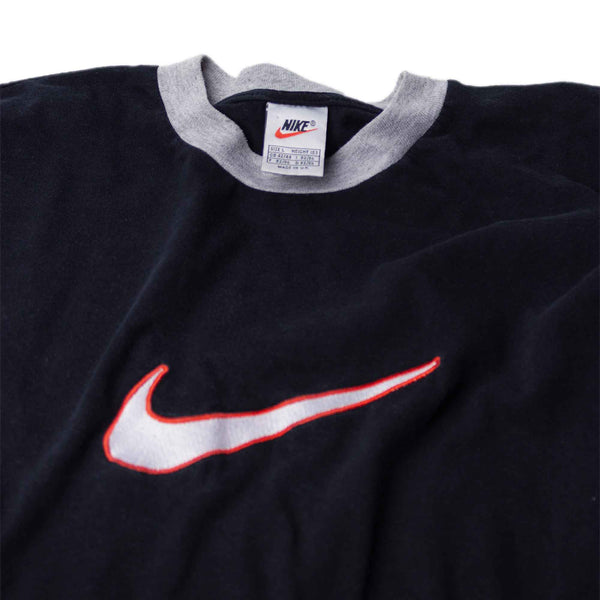 Nike 90s Embroidered Big Swoosh Logo T-Shirt (L)