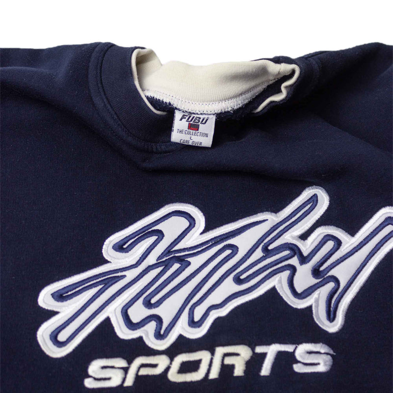 Fubu 90s Embroidered Big Logo Spellout Sweatshirt (L)