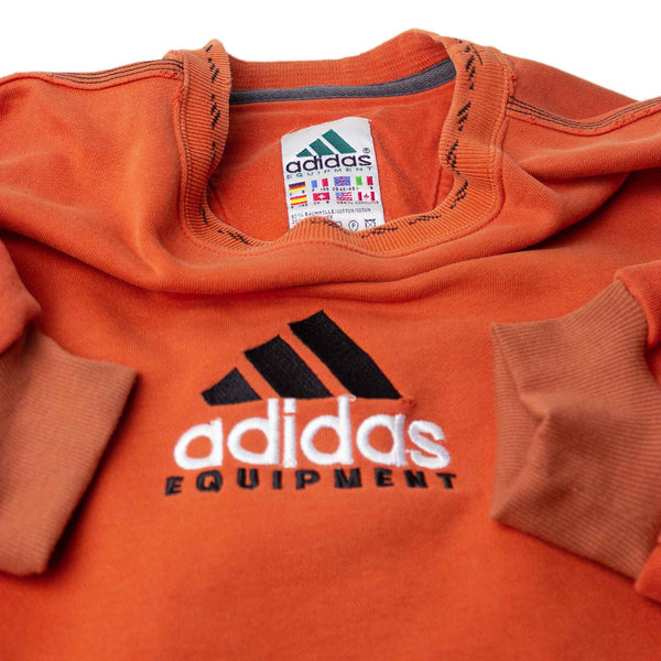 Adidas Equipment Rare 90s Embroidered Orange Sweatshirt (XL)