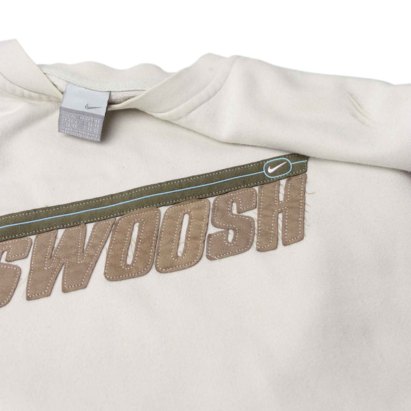 Nike 00s Embroidered Spellout Swoosh Sweatshirt (L)