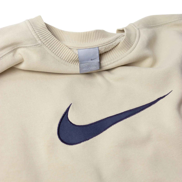 Nike 00s Embroidered Big Swoosh Logo Sweatshirt (L)